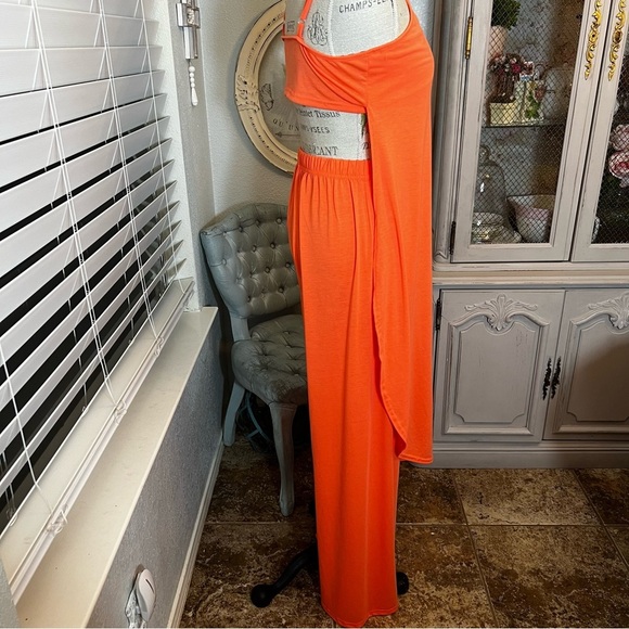 Elegant Orange summer vacation pant set - Picture 3 of 5